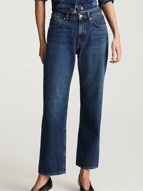 Mavi Straight Leg Jeans in Deep Blue Wash